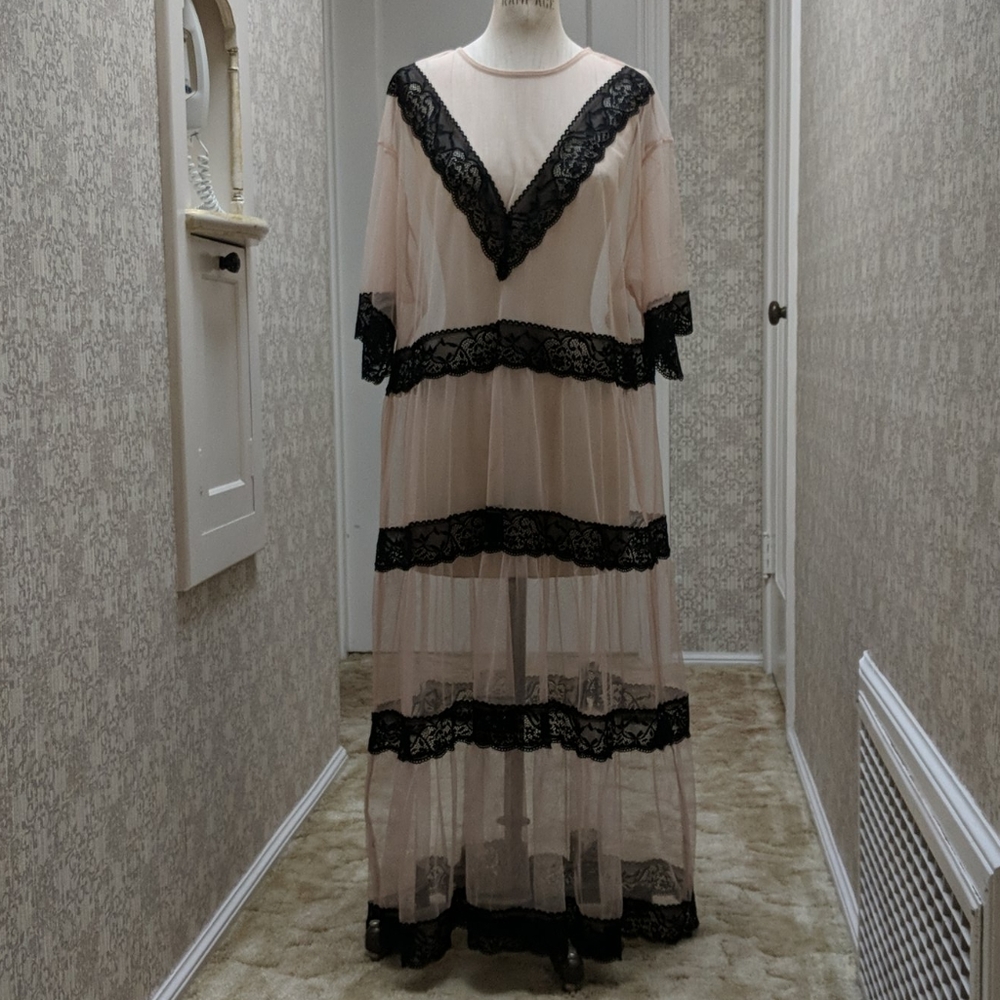 Sheer with lace vintage inspired dress